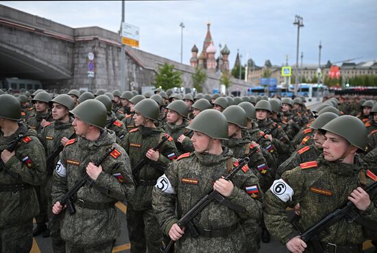 Russia WWII Victory Parade Rehearsal