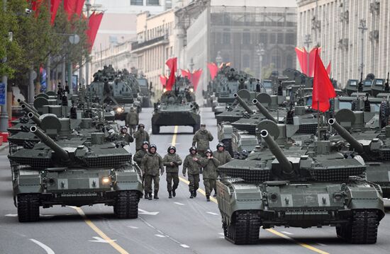 Russia WWII Victory Parade Rehearsal