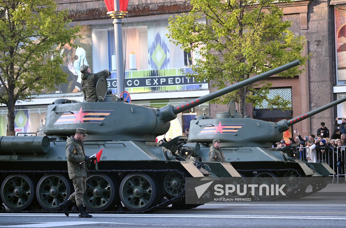 Russia WWII Victory Parade Rehearsal