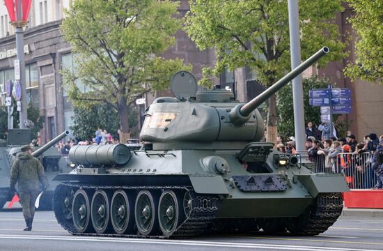 Russia WWII Victory Parade Rehearsal