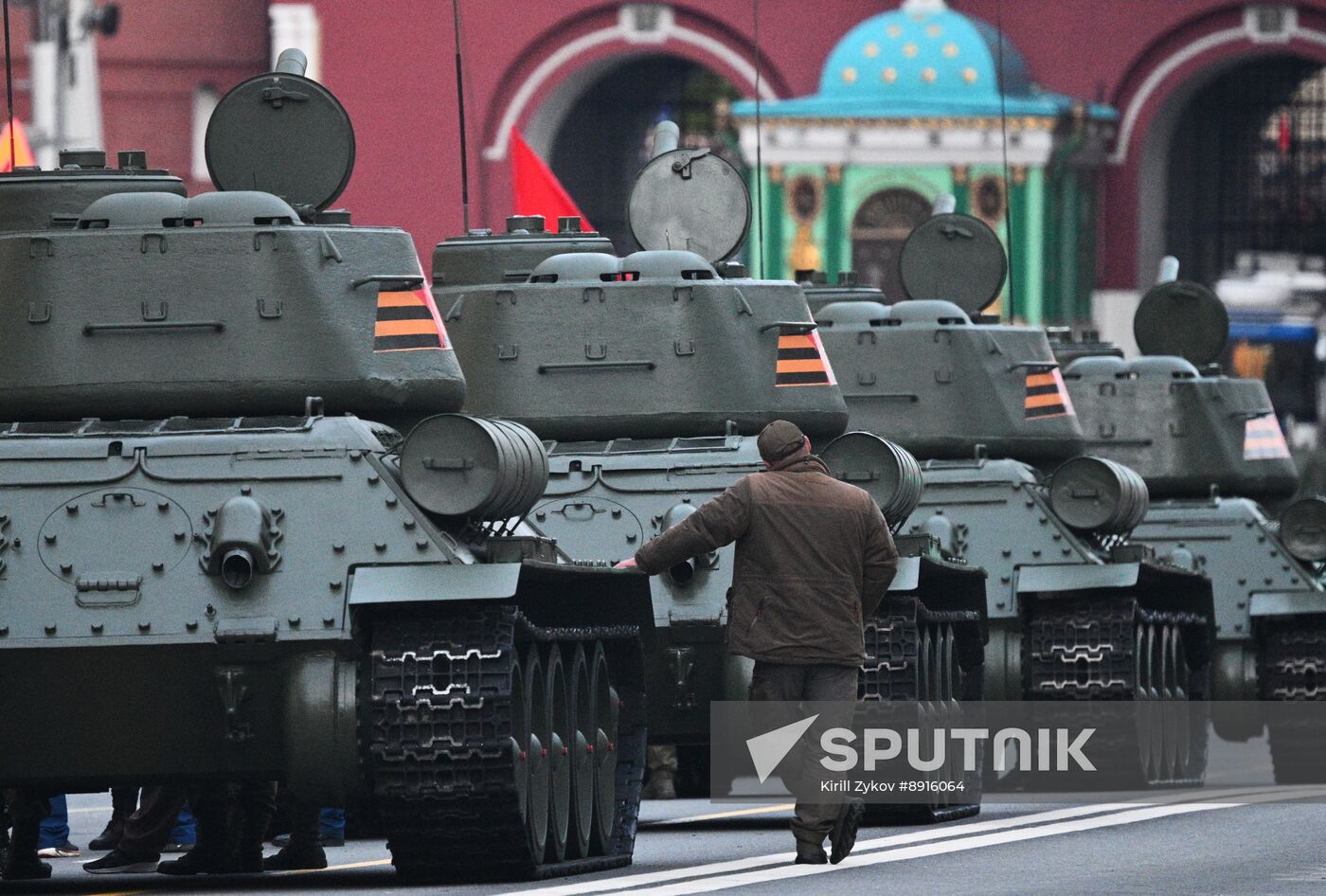 Russia WWII Victory Parade Rehearsal