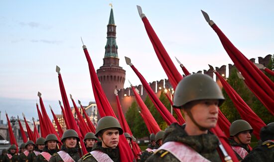 Russia WWII Victory Parade Rehearsal
