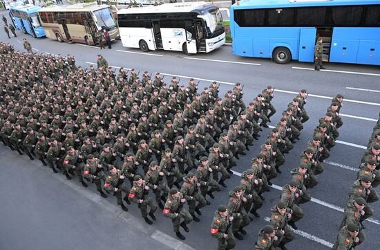 Russia WWII Victory Parade Rehearsal