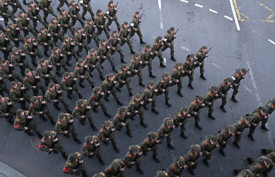 Russia WWII Victory Parade Rehearsal