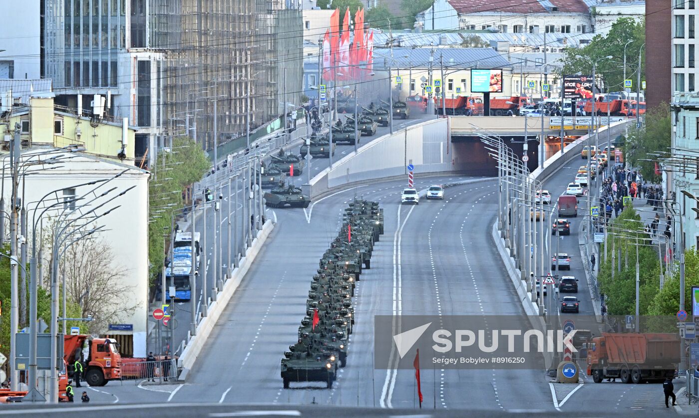 Russia WWII Victory Parade Rehearsal