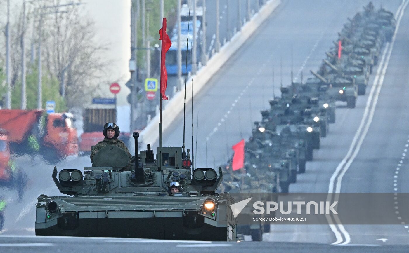 Russia WWII Victory Parade Rehearsal