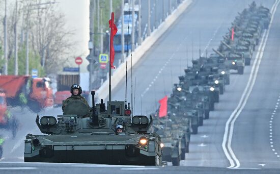 Russia WWII Victory Parade Rehearsal