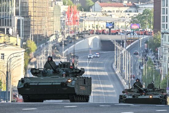 Russia WWII Victory Parade Rehearsal