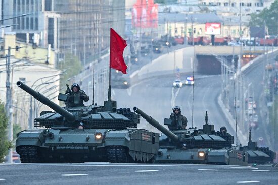 Russia WWII Victory Parade Rehearsal