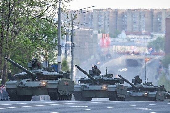 Russia WWII Victory Parade Rehearsal