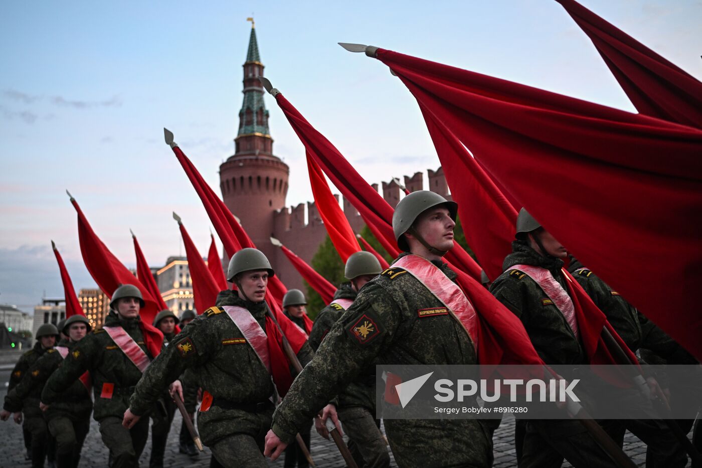 Russia WWII Victory Parade Rehearsal