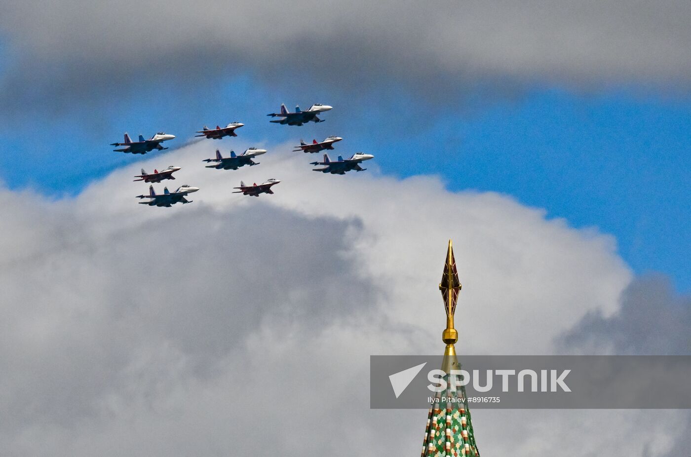 Russia WWII Victory Parade Aerial Rehearsal