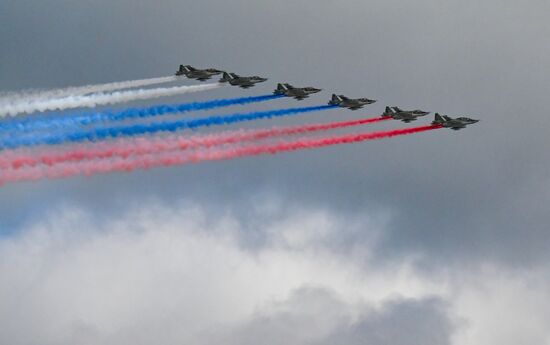 Russia WWII Victory Parade Aerial Rehearsal