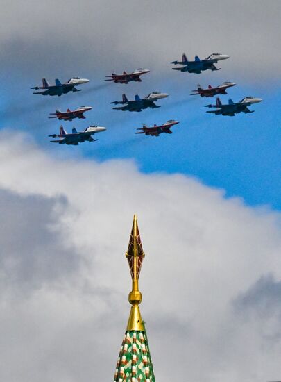Russia WWII Victory Parade Aerial Rehearsal