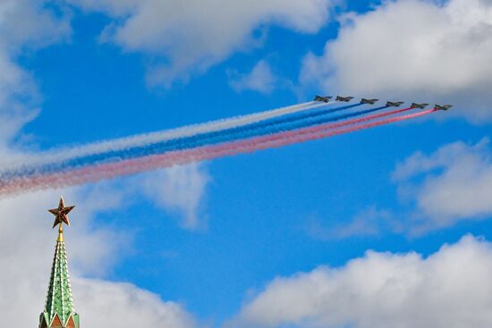 Russia WWII Victory Parade Aerial Rehearsal