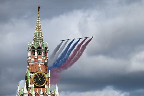 Russia WWII Victory Parade Aerial Rehearsal