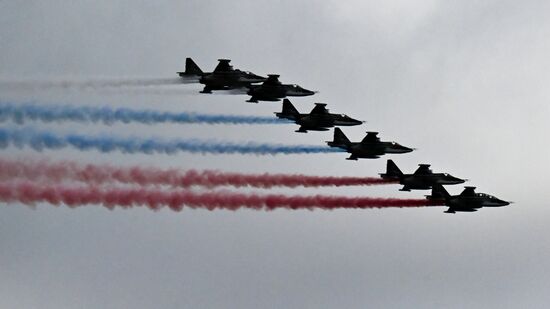 Russia WWII Victory Parade Aerial Rehearsal