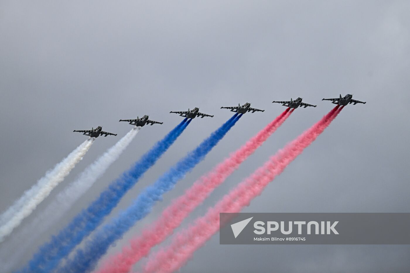 Russia WWII Victory Parade Aerial Rehearsal