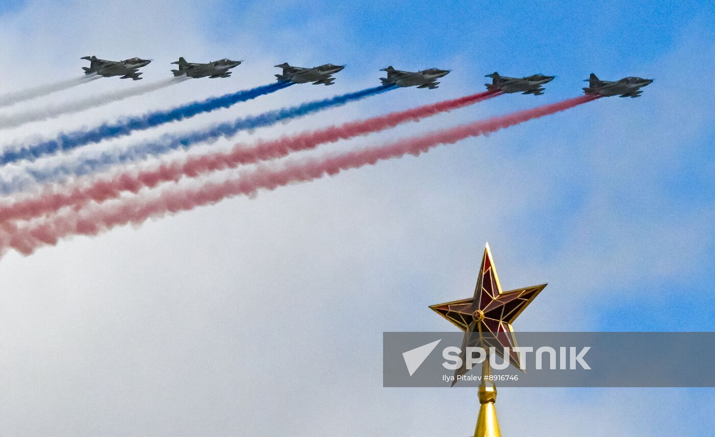 Russia WWII Victory Parade Aerial Rehearsal