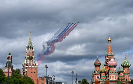 Russia WWII Victory Parade Aerial Rehearsal