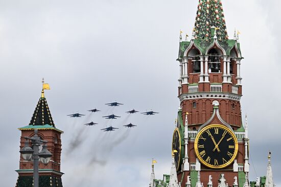 Russia WWII Victory Parade Aerial Rehearsal