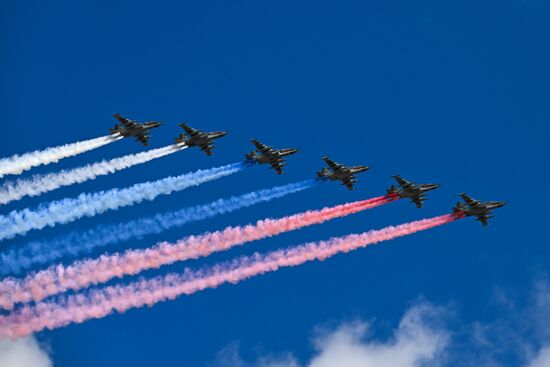 Russia WWII Victory Parade Aerial Rehearsal