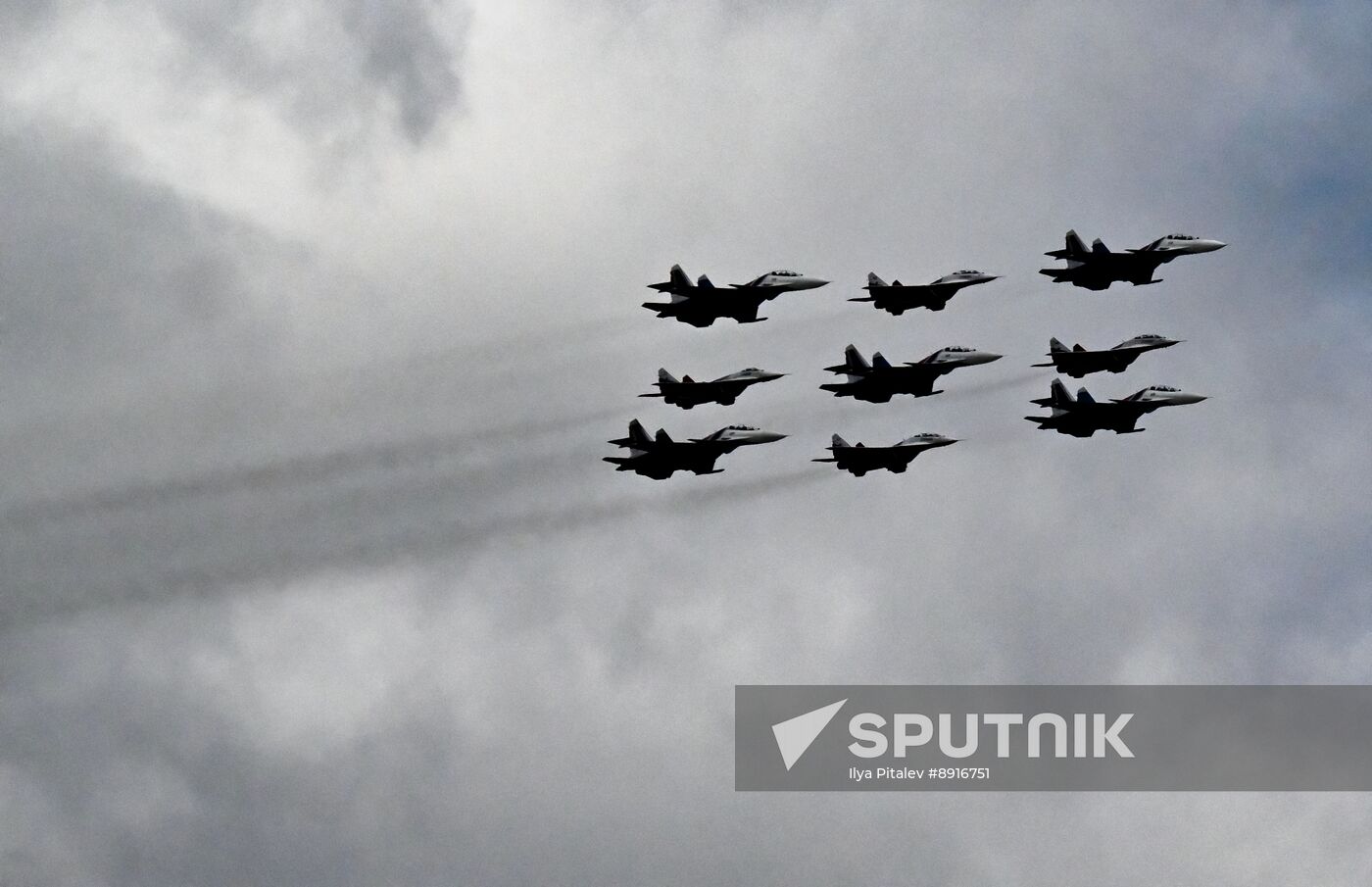 Russia WWII Victory Parade Aerial Rehearsal