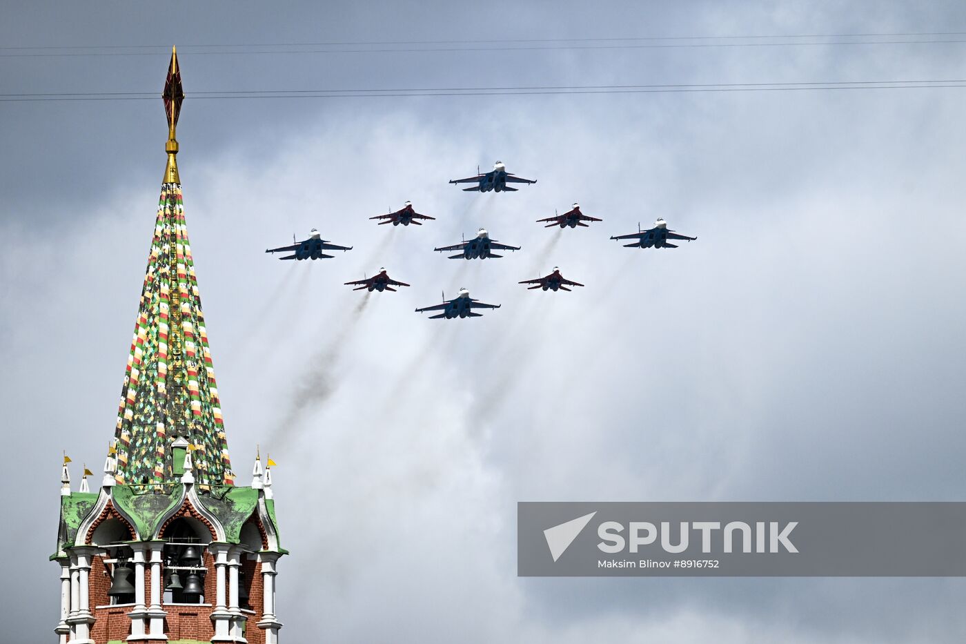 Russia WWII Victory Parade Aerial Rehearsal