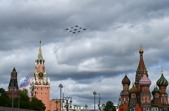 Russia WWII Victory Parade Aerial Rehearsal