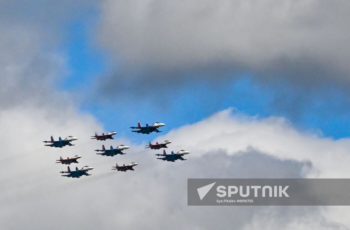Russia WWII Victory Parade Aerial Rehearsal