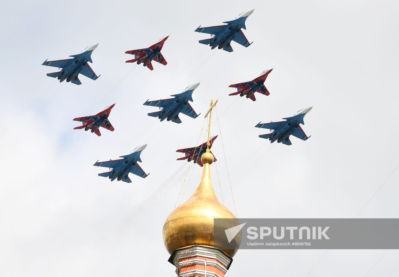 Russia WWII Victory Parade Aerial Rehearsal