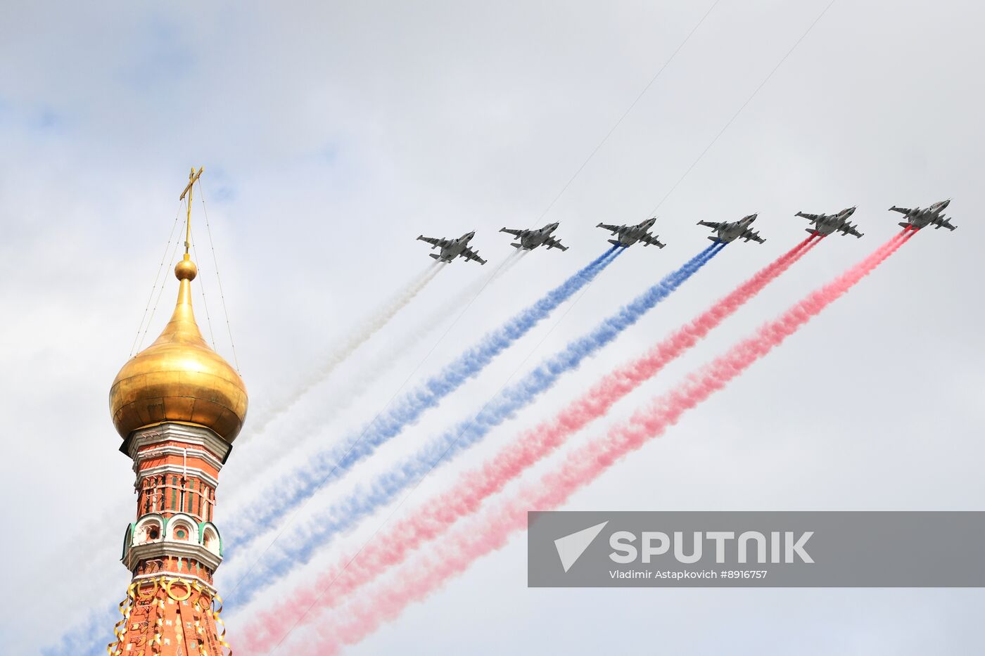 Russia WWII Victory Parade Aerial Rehearsal
