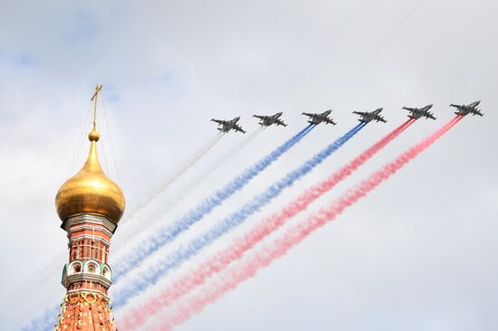 Russia WWII Victory Parade Aerial Rehearsal