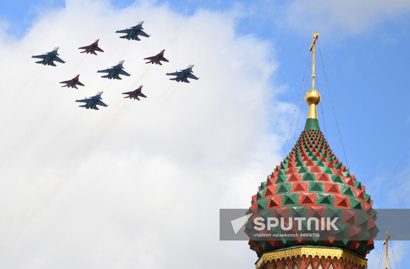 Russia WWII Victory Parade Aerial Rehearsal