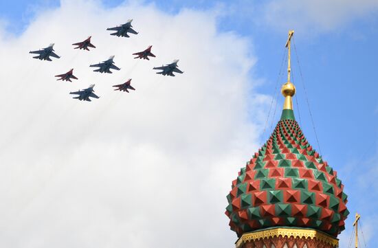 Russia WWII Victory Parade Aerial Rehearsal