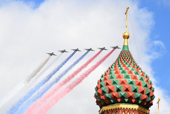 Russia WWII Victory Parade Aerial Rehearsal
