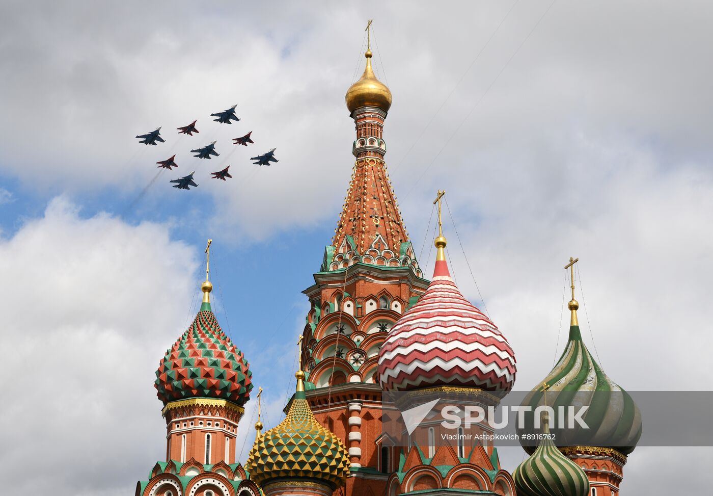 Russia WWII Victory Parade Aerial Rehearsal
