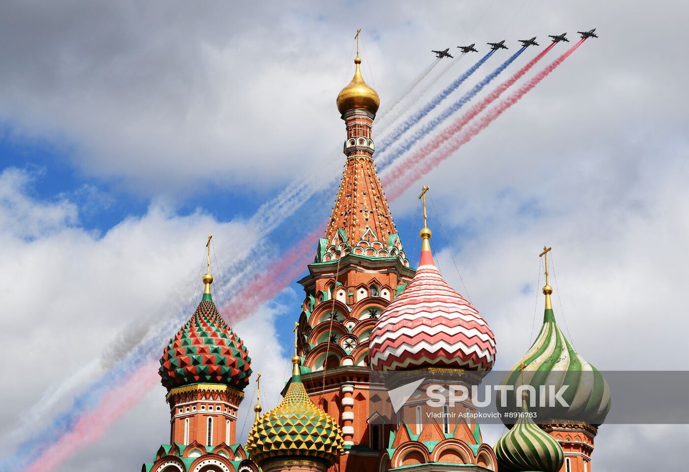 Russia WWII Victory Parade Aerial Rehearsal