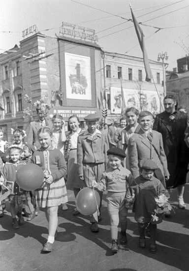 International Workers' Day celebrations in Moscow, May 1, 1957