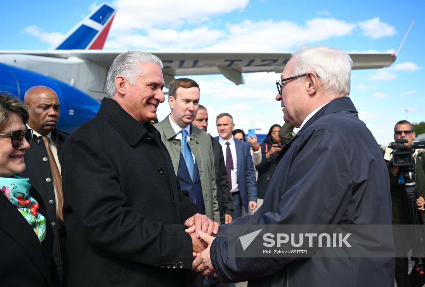President of Cuba Miguel Diaz-Canel Bermudez arrives in Moscow to attend celebrations to mark 80th anniversary of Victory