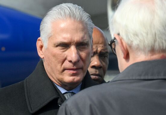 President of Cuba Miguel Diaz-Canel Bermudez arrives in Moscow to attend celebrations to mark 80th anniversary of Victory