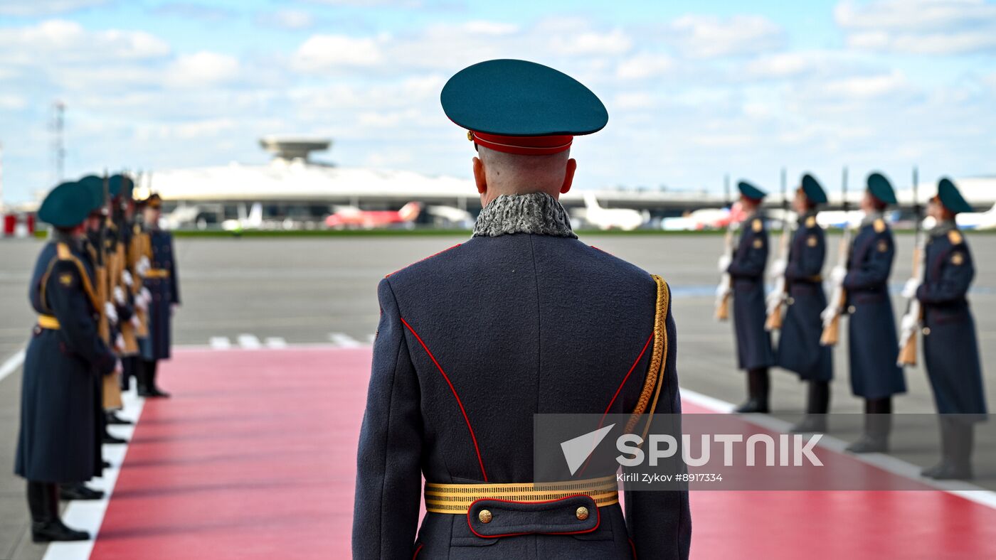 President of Cuba Miguel Diaz-Canel Bermudez arrives in Moscow to attend celebrations to mark 80th anniversary of Victory