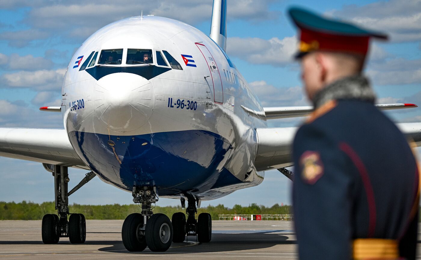 President of Cuba Miguel Diaz-Canel Bermudez arrives in Moscow to attend celebrations to mark 80th anniversary of Victory