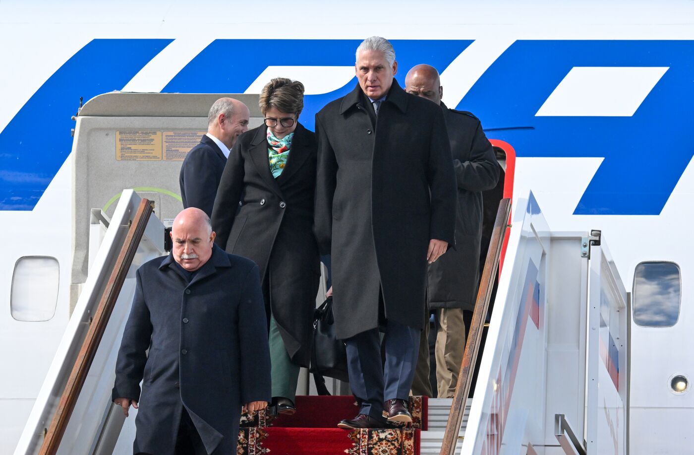 President of Cuba Miguel Diaz-Canel Bermudez arrives in Moscow to attend celebrations to mark 80th anniversary of Victory