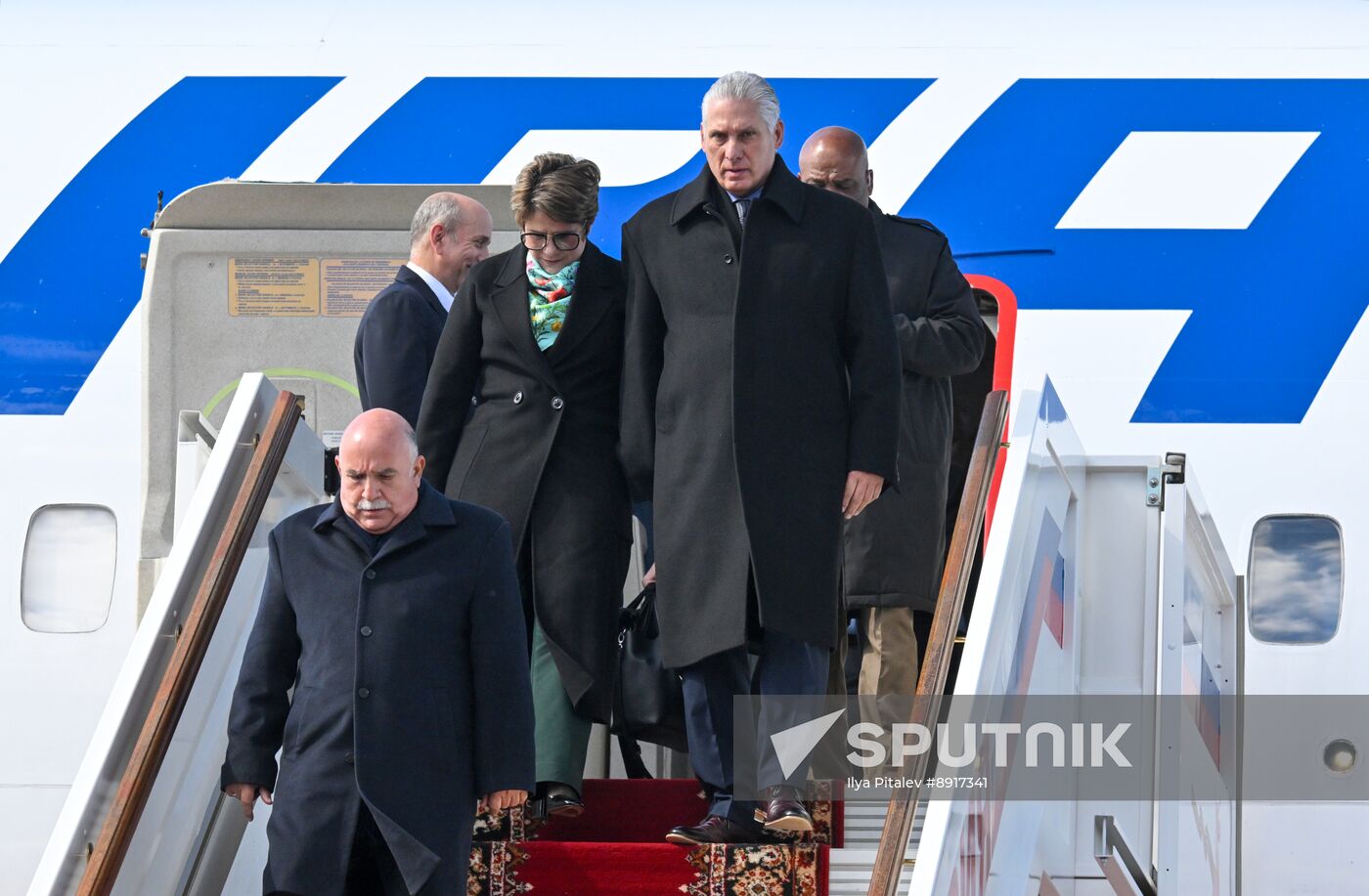 President of Cuba Miguel Diaz-Canel Bermudez arrives in Moscow to attend celebrations to mark 80th anniversary of Victory