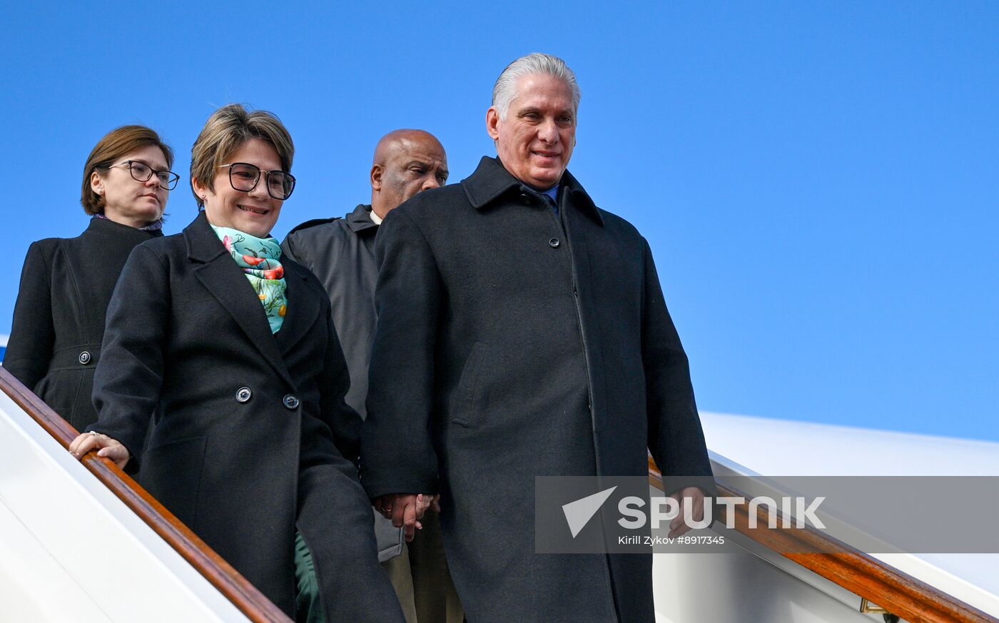 President of Cuba Miguel Diaz-Canel Bermudez arrives in Moscow to attend celebrations to mark 80th anniversary of Victory