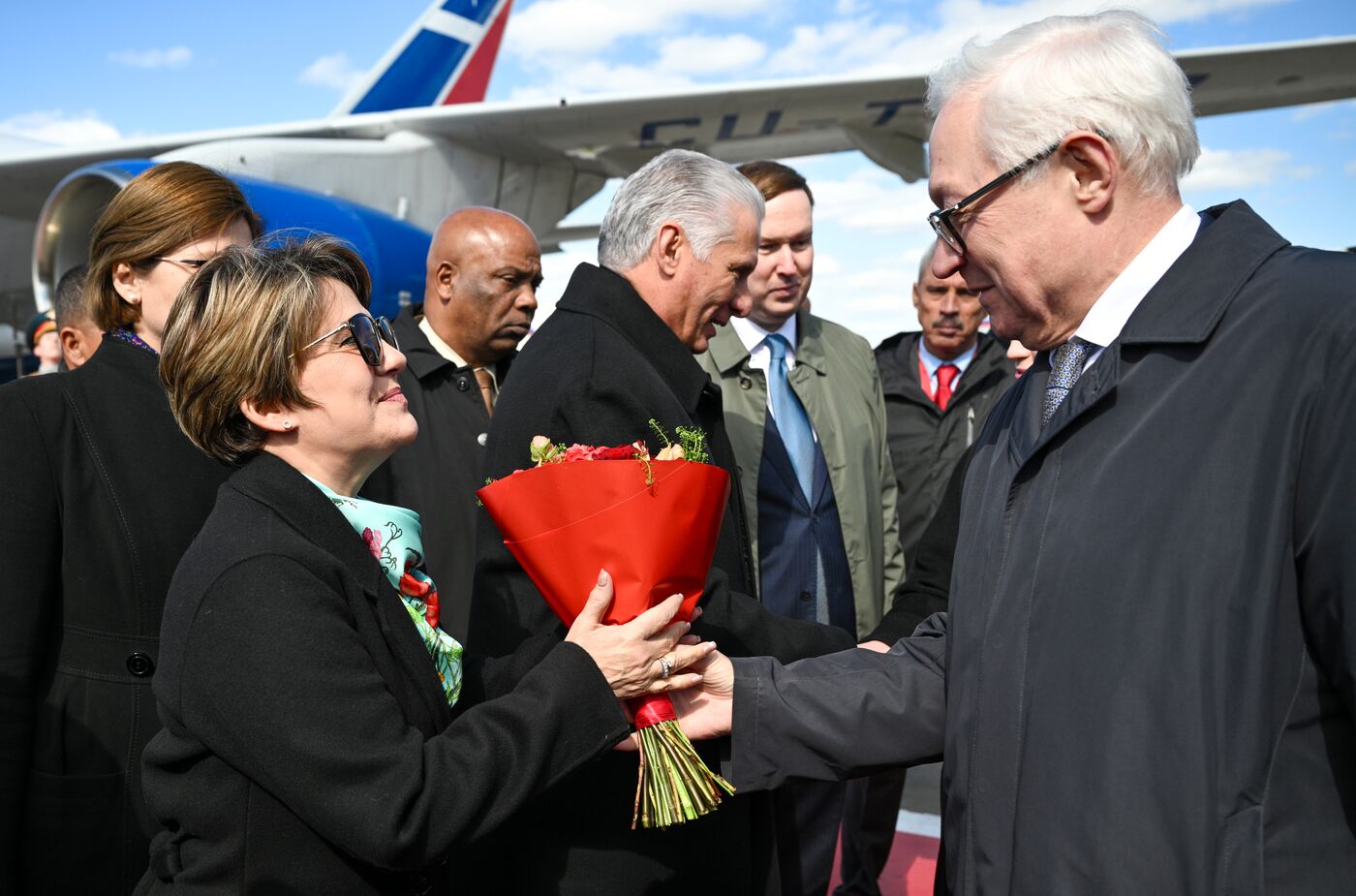 President of Cuba Miguel Diaz-Canel Bermudez arrives in Moscow to attend celebrations to mark 80th anniversary of Victory