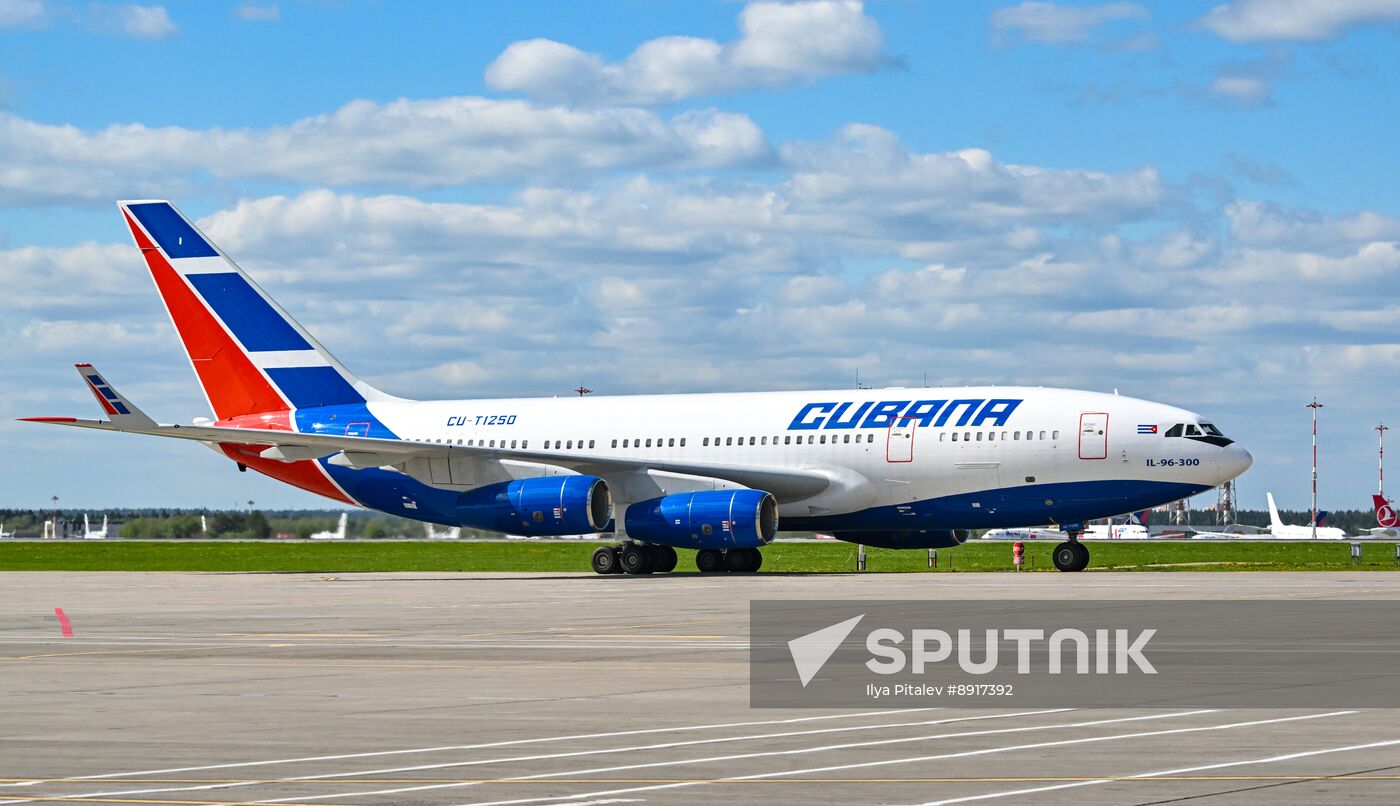 President of Cuba Miguel Diaz-Canel Bermudez arrives in Moscow to attend celebrations to mark 80th anniversary of Victory