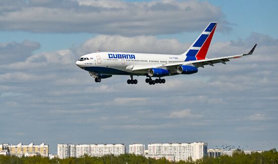 President of Cuba Miguel Diaz-Canel Bermudez arrives in Moscow to attend celebrations to mark 80th anniversary of Victory