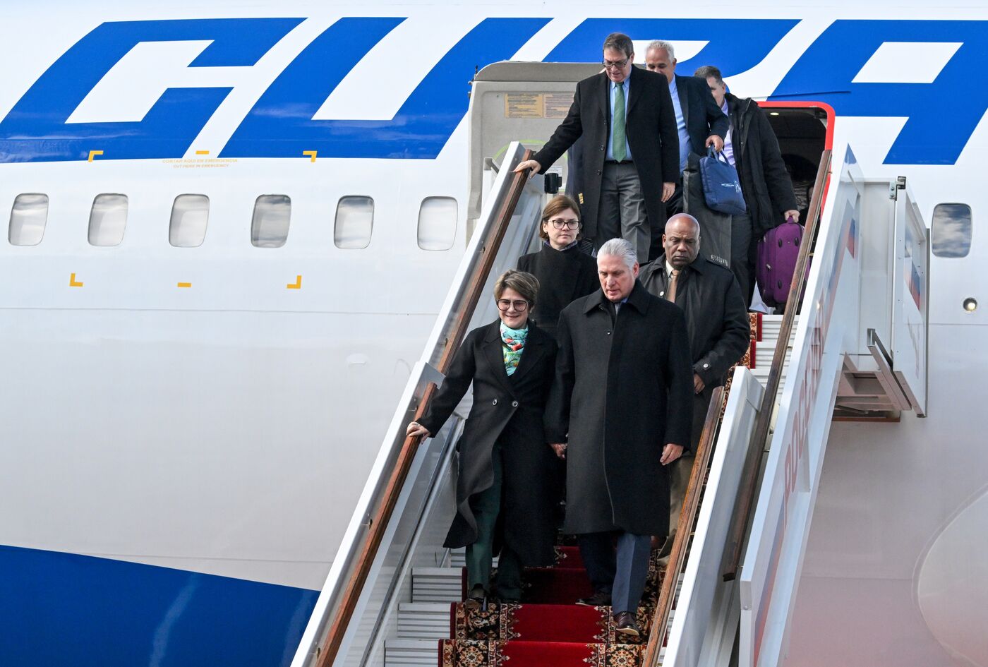 President of Cuba Miguel Diaz-Canel Bermudez arrives in Moscow to attend celebrations to mark 80th anniversary of Victory